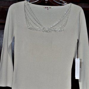 Vintage Cocktail Sweater Women's Embellished Design